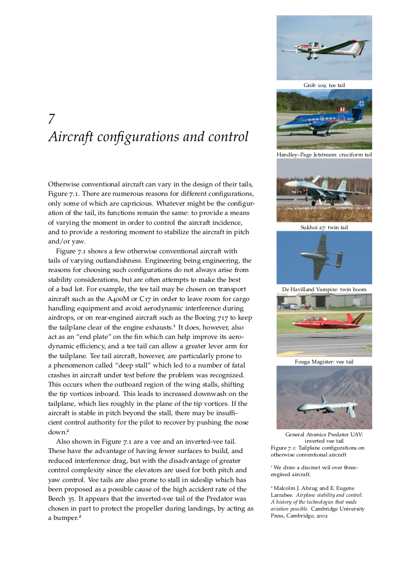 Aircraft configurations